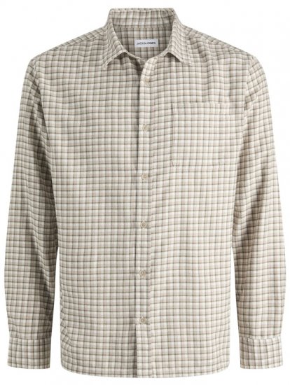Jack & Jones Mini Check Long Sleeve Shirt Atmosphere - Overhemden - Overhemden Grote Maten Heren