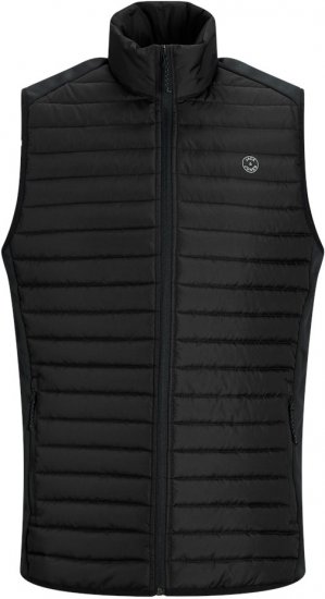 Jack & Jones MULTI BODYWARMER With COLLAR Black - Jassen - Grote Maten Herenjassen