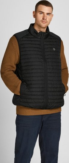 Jack & Jones MULTI BODYWARMER With COLLAR Black - Jassen - Grote Maten Herenjassen