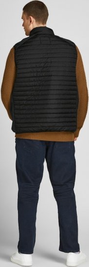 Jack & Jones MULTI BODYWARMER With COLLAR Black - Jassen - Grote Maten Herenjassen