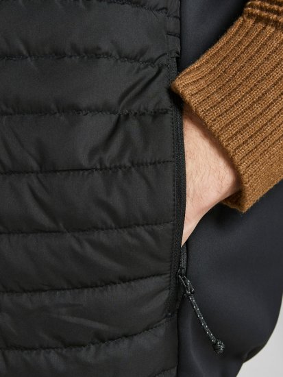 Jack & Jones MULTI BODYWARMER With COLLAR Black - Jassen - Grote Maten Herenjassen