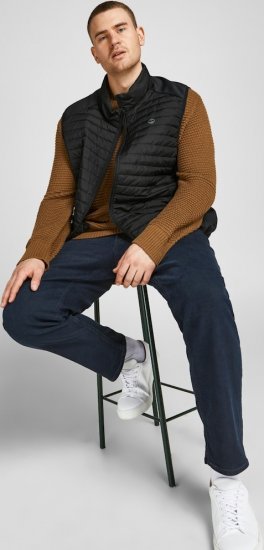 Jack & Jones MULTI BODYWARMER With COLLAR Black - Jassen - Grote Maten Herenjassen
