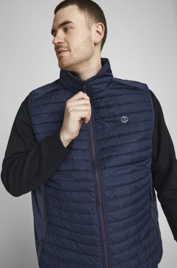Jack & Jones MULTI BODYWARMER With COLLAR Navy Blazer - Jassen - Grote Maten Herenjassen