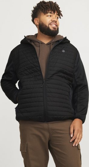 Jack & Jones MULTI QUILTED SET-IN Sleeves Jacket Black - Jassen - Grote Maten Herenjassen