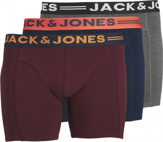 Jack & Jones LICHFIELD Trunks 3-Pack Burgundy - Ondergoed & zwem - Grote Maten Ondergoed Heren