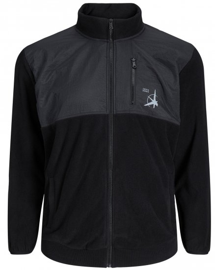 Jack & Jones JCOFILO POLARFLEECE with Zipper Black - Sweaters & hoodies - Sweaters & Hoodies Grote Maten Heren