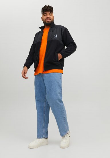 Jack & Jones JCOFILO POLARFLEECE with Zipper Black - Sweaters & hoodies - Sweaters & Hoodies Grote Maten Heren