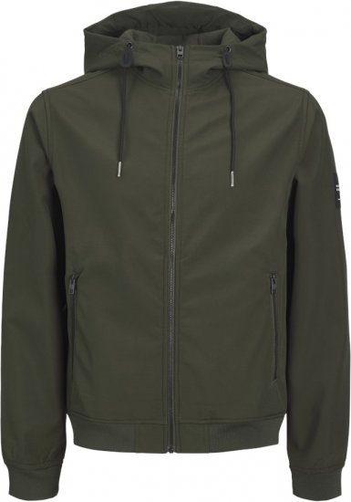 Jack & Jones BASIC Water-Resistant Softshell Jacket Green - Jassen - Grote Maten Herenjassen