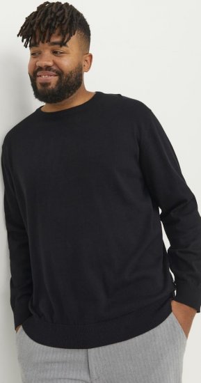 Jack & Jones BASIC Knitted Sweater Black - Sweaters & hoodies - Sweaters & Hoodies Grote Maten Heren