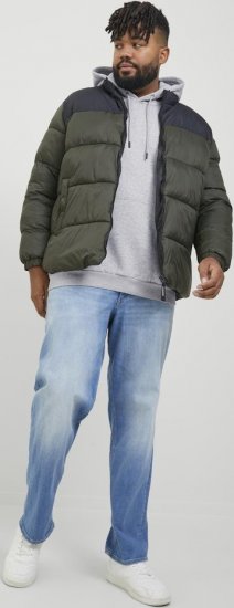 Jack & Jones BRADLEY Hoodie Light Grey Melange - Sweaters & hoodies - Sweaters & Hoodies Grote Maten Heren