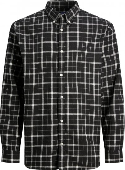 Jack & Jones JORCOZY FLANNEL CHECK SHIRT LS Black - Overhemden - Overhemden Grote Maten Heren