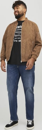 Jack & Jones ROCKY Faux Suede Bomber Jacket Brown - Jassen - Grote Maten Herenjassen