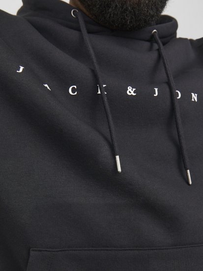 Jack & Jones STAR Hoodie Black - Sweaters & hoodies - Sweaters & Hoodies Grote Maten Heren