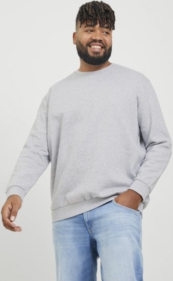 Jack & Jones BRADLEY Sweatshirt Light Grey Melange - Sweaters & hoodies - Sweaters & Hoodies Grote Maten Heren