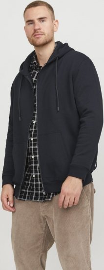 Jack & Jones BRADLEY Zip Hoodi Black - Sweaters & hoodies - Sweaters & Hoodies Grote Maten Heren