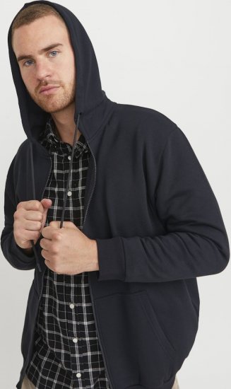Jack & Jones BRADLEY Zip Hoodi Black - Sweaters & hoodies - Sweaters & Hoodies Grote Maten Heren