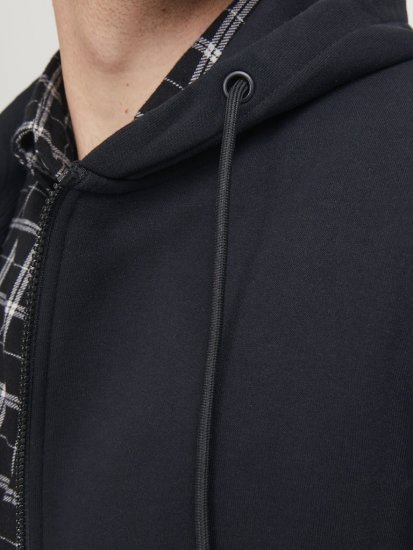 Jack & Jones BRADLEY Zip Hoodi Black - Sweaters & hoodies - Sweaters & Hoodies Grote Maten Heren