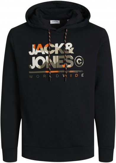 Jack & Jones JJLUKE Hoodie Black - Sweaters & hoodies - Sweaters & Hoodies Grote Maten Heren