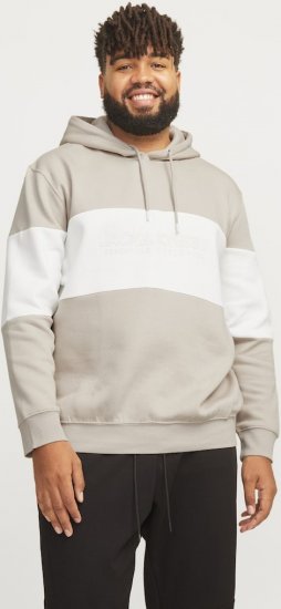 Jack & Jones LEGACY 2 Color Hoodie Beige - Sweaters & hoodies - Sweaters & Hoodies Grote Maten Heren