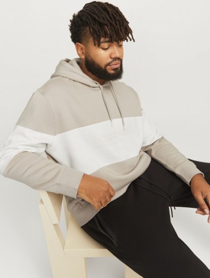 Jack & Jones LEGACY 2 Color Hoodie Beige - Sweaters & hoodies - Sweaters & Hoodies Grote Maten Heren