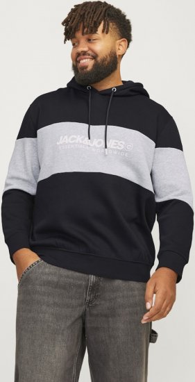 Jack & Jones LEGACY 2 Color Hoodie Black - Sweaters & hoodies - Sweaters & Hoodies Grote Maten Heren