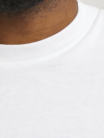 Jack & Jones BRADLEY T-Shirt White - T-shirts - Grote Maten T-shirts Heren
