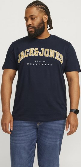 Jack & Jones CALEB VARSITY O-Neck T-Shirt Navy Blazer - T-shirts - Grote Maten T-shirts Heren