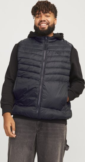 Jack & Jones SPRINT BODYWARMER With Collar Black - Jassen - Grote Maten Herenjassen