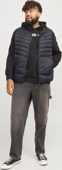 Jack & Jones SPRINT BODYWARMER With Collar Black - Jassen - Grote Maten Herenjassen