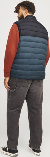 Jack & Jones SPRINT Black Blocking BODYWARMER With Collar Dark Turquoise - Jassen - Grote Maten Herenjassen