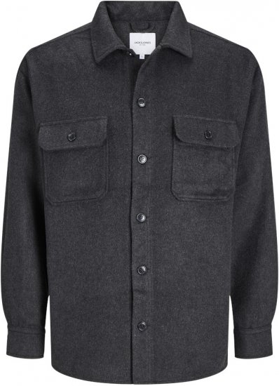 Jack & Jones BRADLEY OLLIE Overshirt LS Black - Overhemden - Overhemden Grote Maten Heren