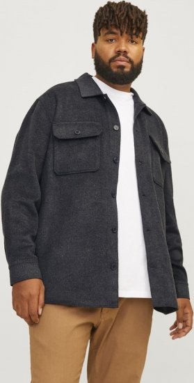 Jack & Jones BRADLEY OLLIE Overshirt LS Black - Overhemden - Overhemden Grote Maten Heren