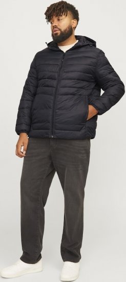 Jack & Jones SPRINT Quilted Hooded Jacket Black - Jassen - Grote Maten Herenjassen