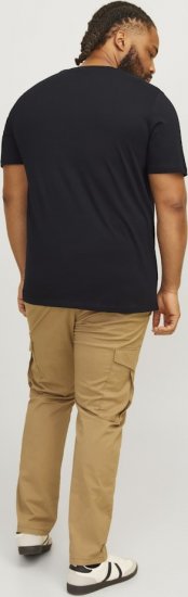 Jack & Jones CORP Logo Play 5 T-Shirt Black - T-shirts - Grote Maten T-shirts Heren