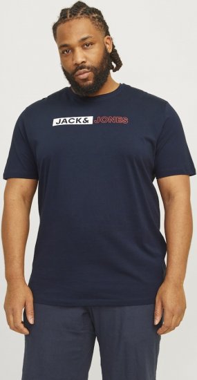 Jack & Jones CORP Logo Play 5 T-Shirt Navy Blazer - T-shirts - Grote Maten T-shirts Heren