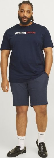 Jack & Jones CORP Logo Play 5 T-Shirt Navy Blazer - T-shirts - Grote Maten T-shirts Heren