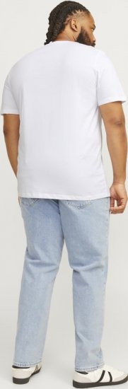 Jack & Jones CORP Logo Play 5 T-Shirt White - T-shirts - Grote Maten T-shirts Heren