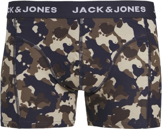 Jack & Jones JACCAMOFLAGE Trunks 3-Pack Navy Blazer - Ondergoed & zwem - Grote Maten Ondergoed Heren