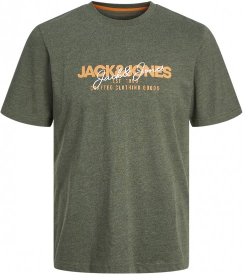 Jack & Jones JJALVIS T-shirt Kombu Green - T-shirts - Grote Maten T-shirts Heren