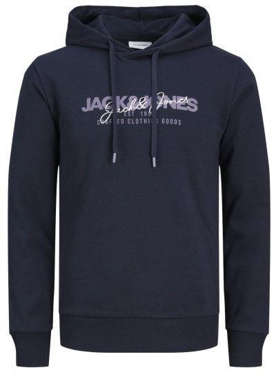 Jack & Jones JJALVIS Hoodie Navy Blazer - Sweaters & hoodies - Sweaters & Hoodies Grote Maten Heren