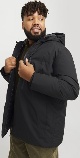 Jack & Jones PAYNE Windproof Parka Black - Jassen - Grote Maten Herenjassen
