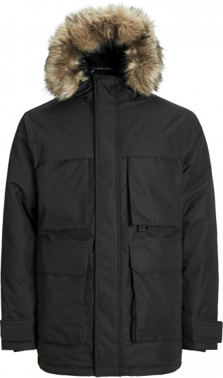 Jack & Jones STAR Parka Black - Jassen - Grote Maten Herenjassen