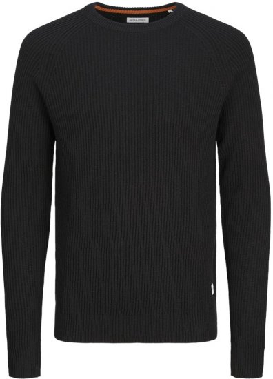 Jack & Jones PANNEL Knitted Sweater Black - Sweaters & hoodies - Sweaters & Hoodies Grote Maten Heren