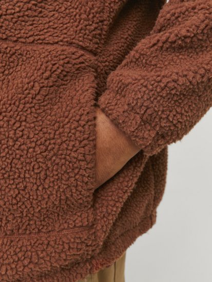 Jack & Jones ESTERBRO High Collar Teddy Jacket Brandy Brown - Jassen - Grote Maten Herenjassen
