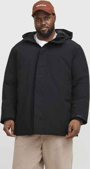 Jack & Jones KEEN Windproof Parka Black - Jassen - Grote Maten Herenjassen