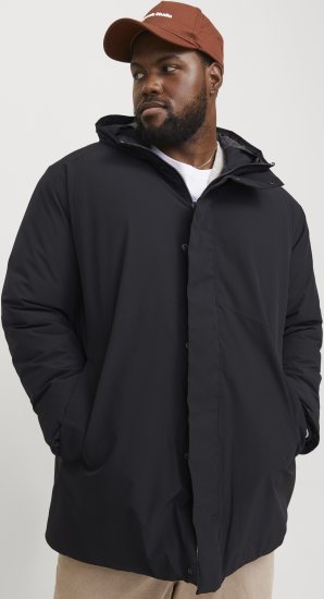 Jack & Jones KEEN Windproof Parka Black - Jassen - Grote Maten Herenjassen