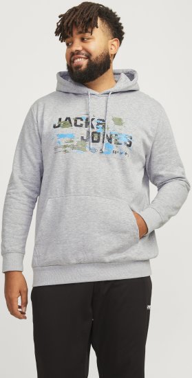 Jack & Jones JCOOUTDOOR Hoodie Light Grey - Sweaters & hoodies - Sweaters & Hoodies Grote Maten Heren