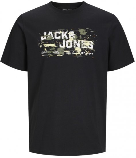 Jack & Jones JCOOUTDOOR LOGO T-Shirt Black - T-shirts - Grote Maten T-shirts Heren