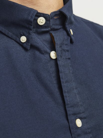 Jack & Jones Brook Oxford Long Sleeve Shirt Navy Blazer - Overhemden - Overhemden Grote Maten Heren
