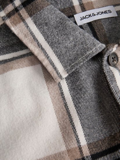 Jack & Jones Charge Overshirt Long Sleeve Crockery - Overhemden - Overhemden Grote Maten Heren